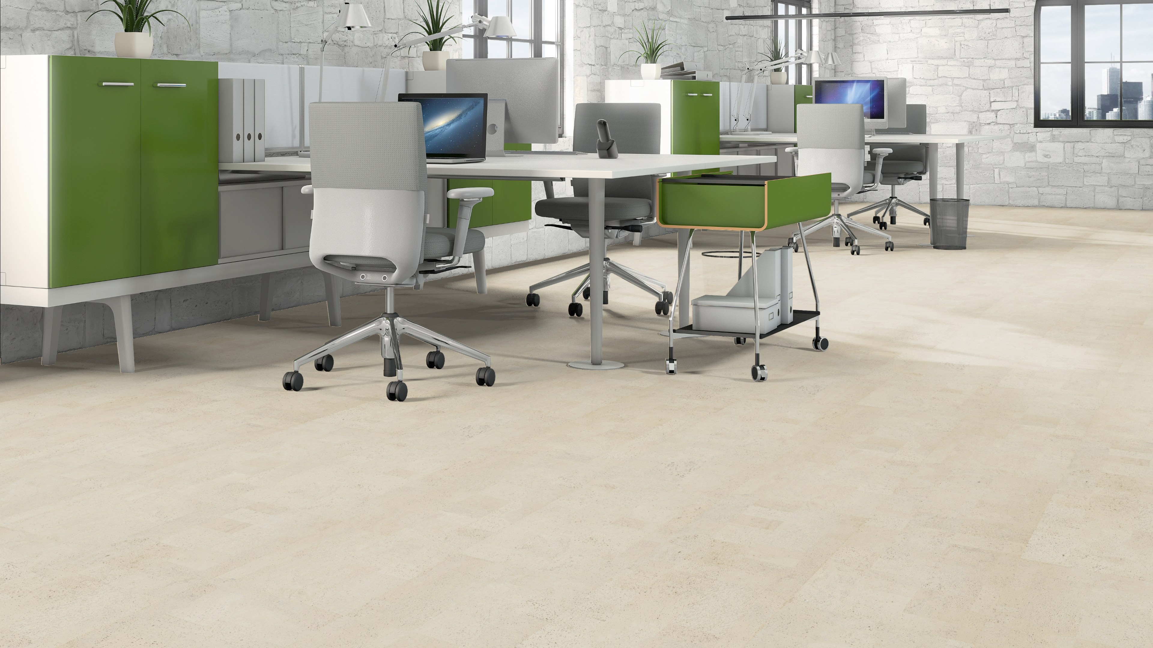 naturBoden designKork bioSilent Porto nordicweiss