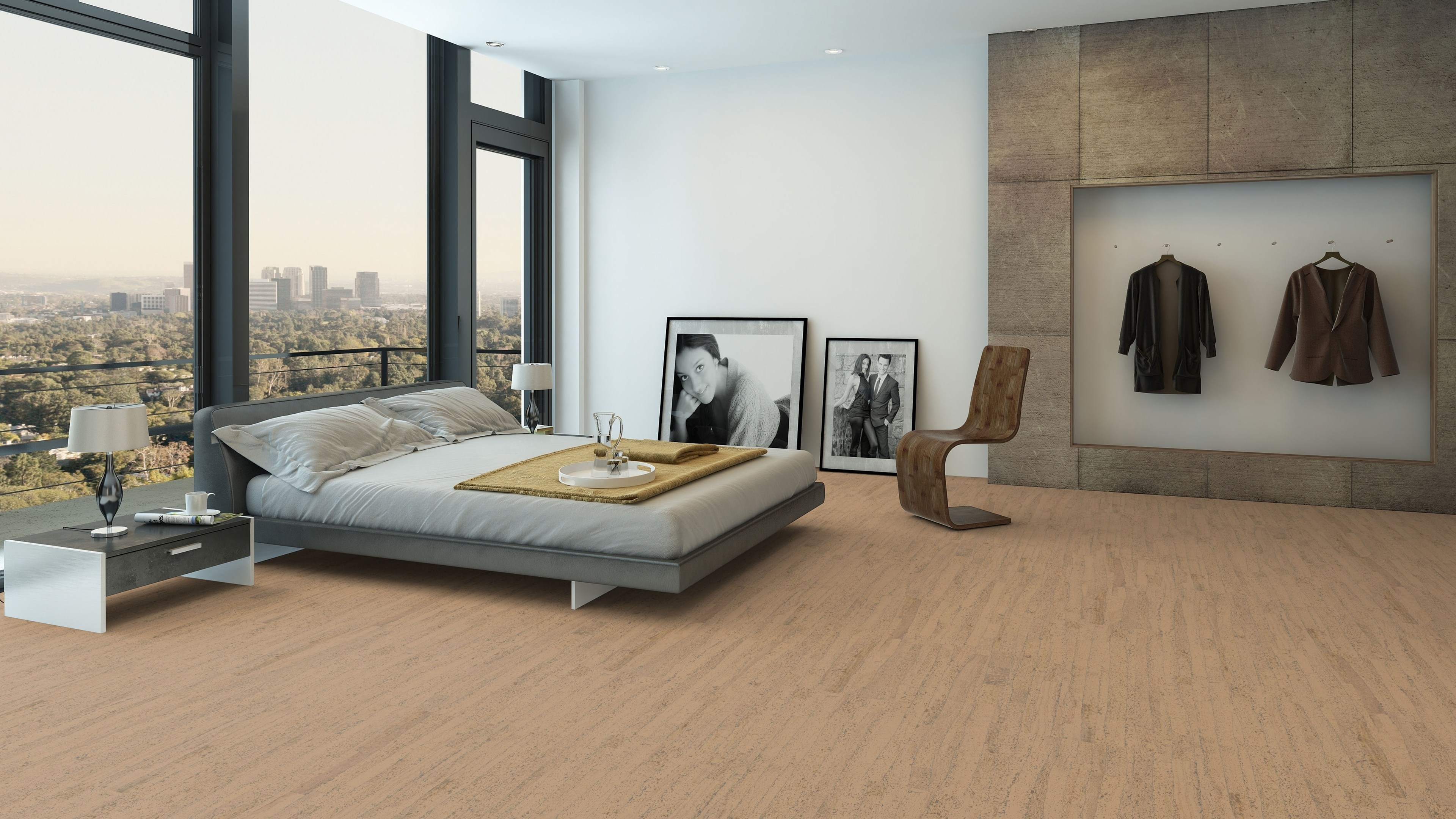 naturBoden designCork lackiert Blues apricot pastell