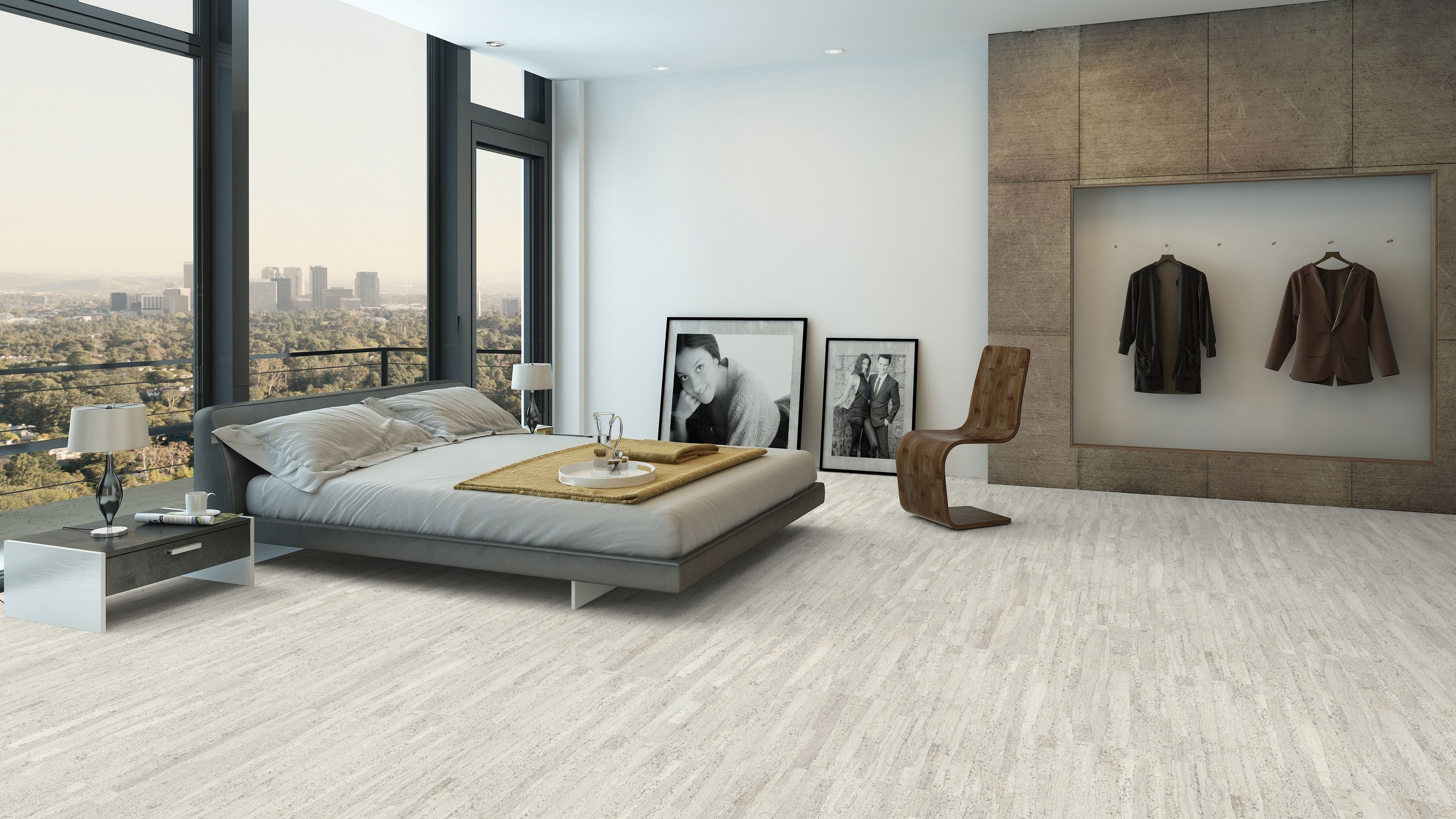 naturBoden designCork lackiert Blues polarweiss