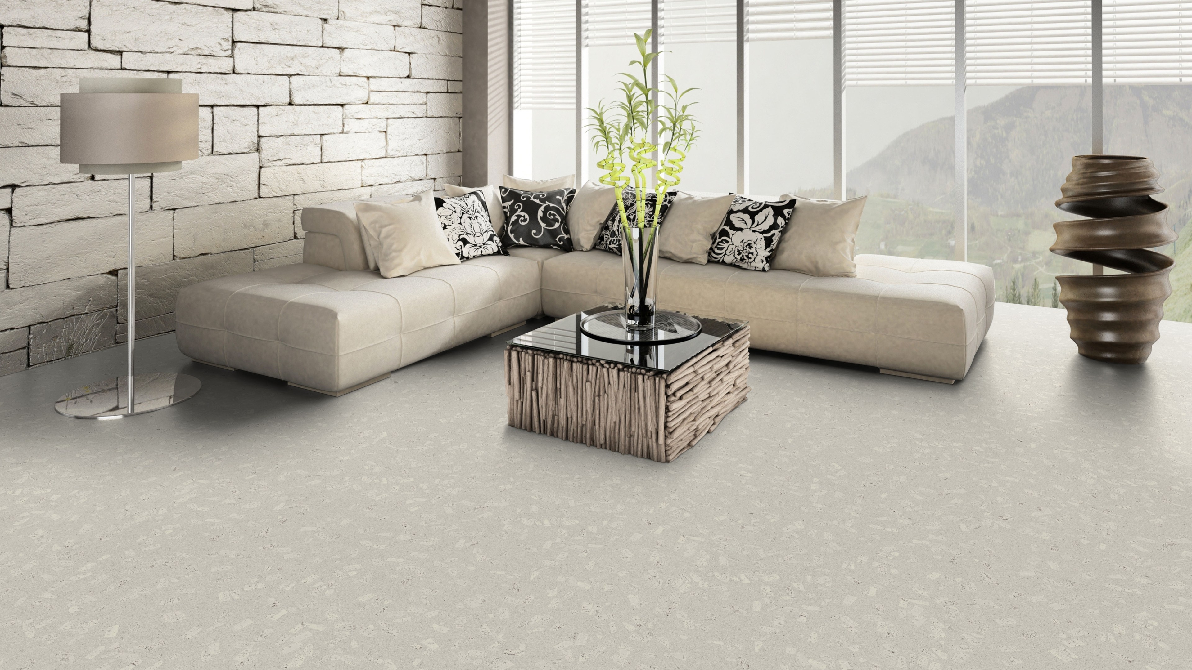 naturBoden designCork lackiert Limbo polarweiss