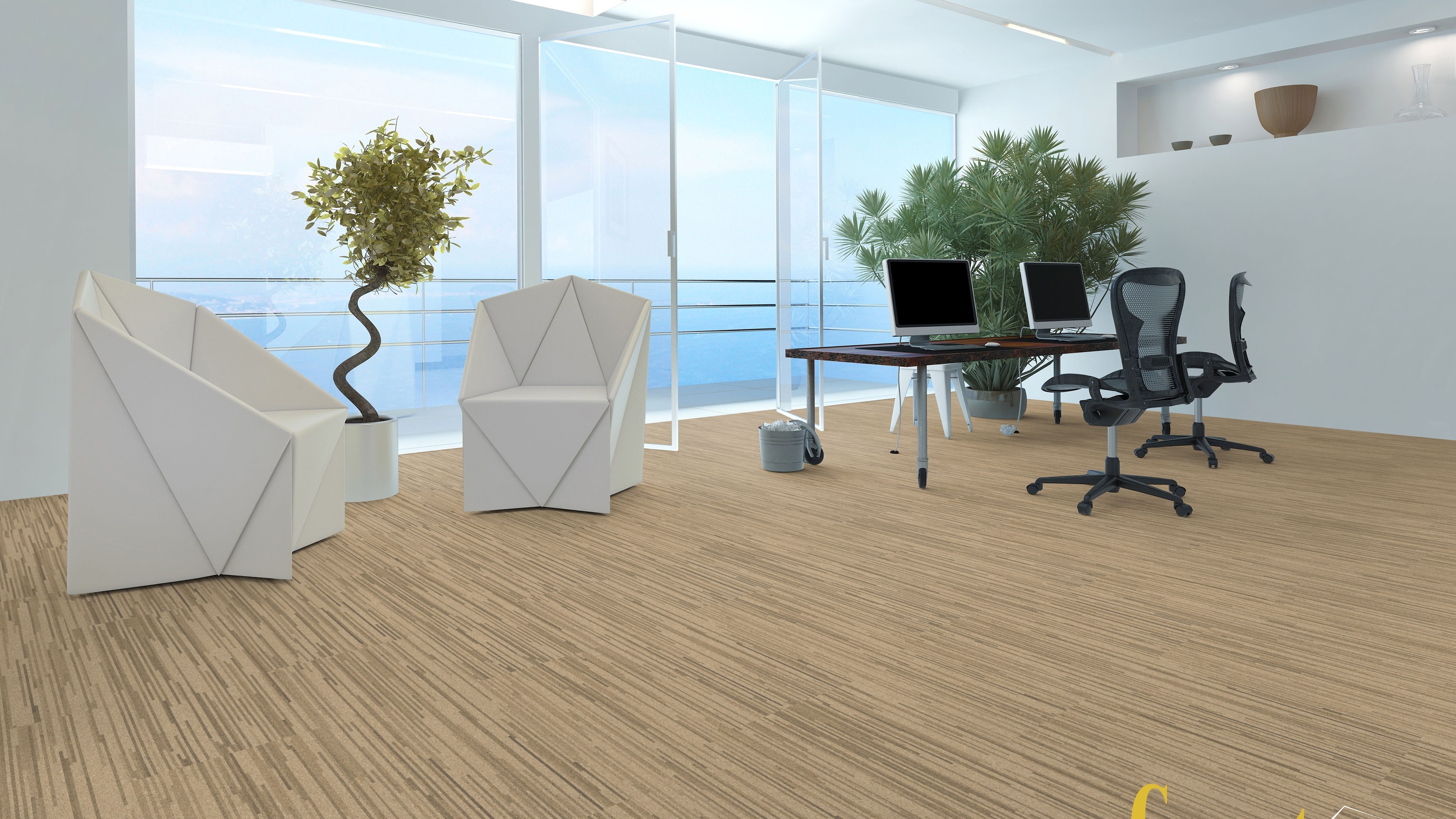 naturBoden designCork lackiert Mikado bahama beige pastell