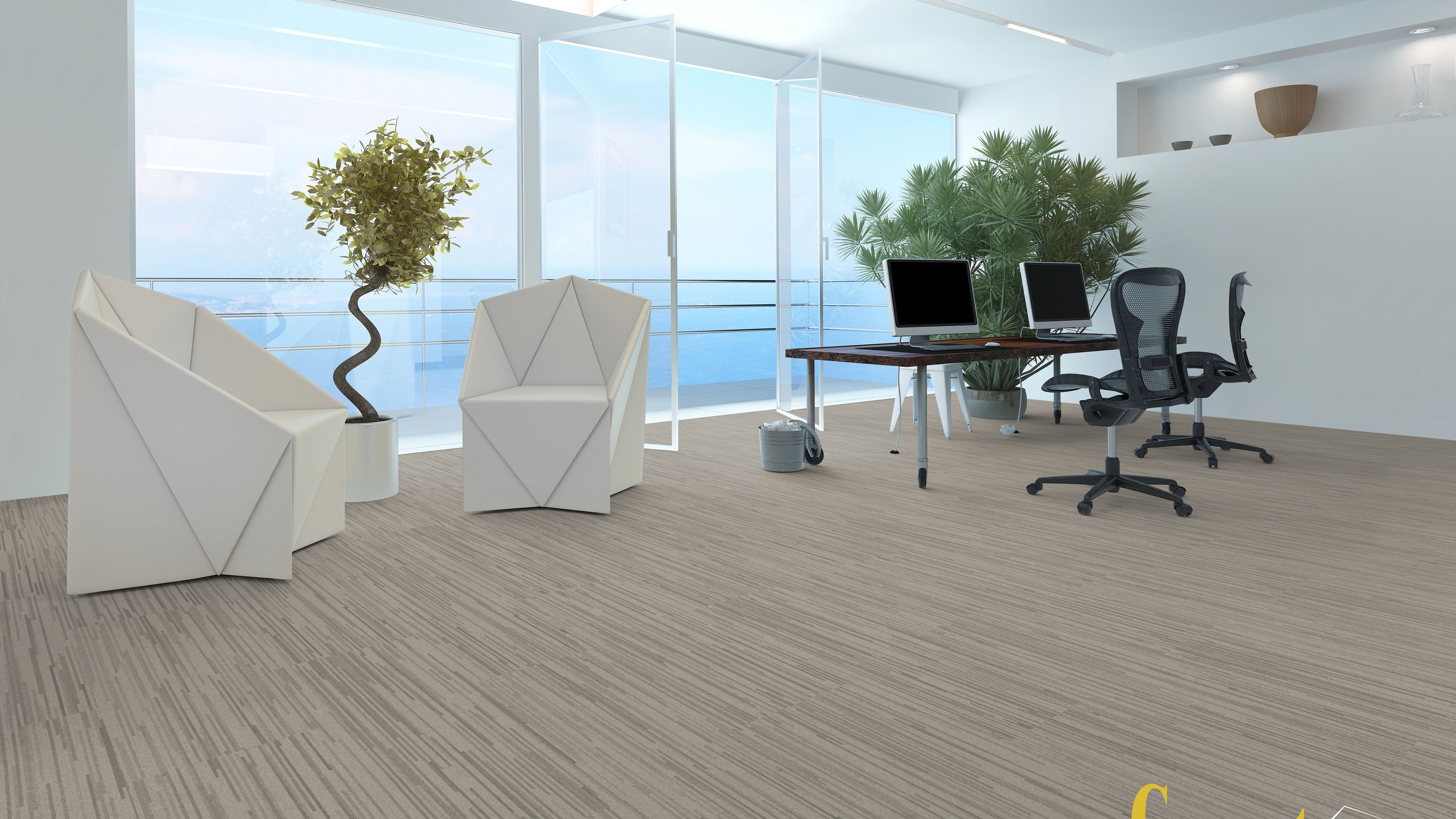 naturBoden designCork lackiert Mikado lichtblau