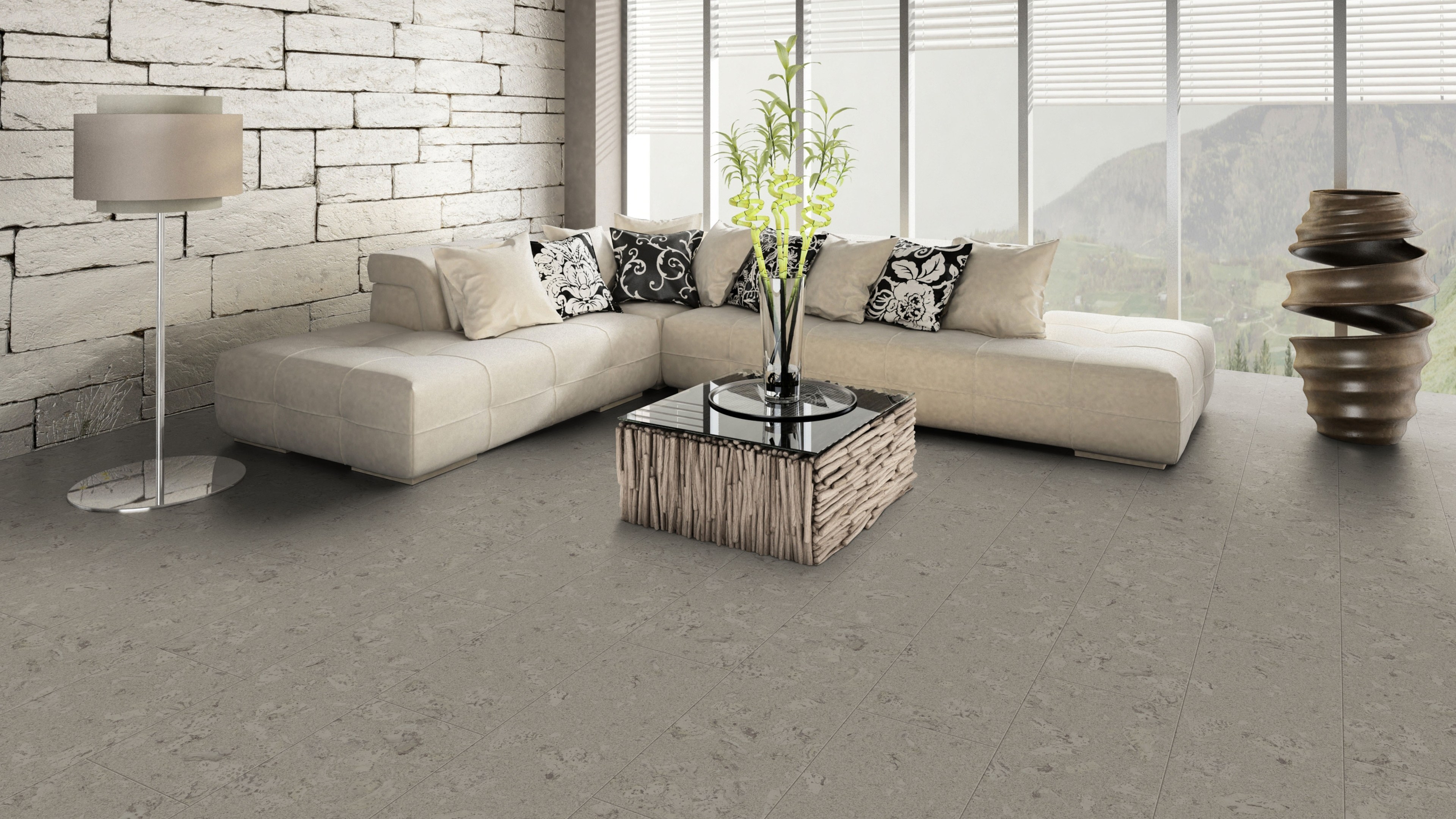 naturBoden designCork lackiert Samba lichtblau gefast