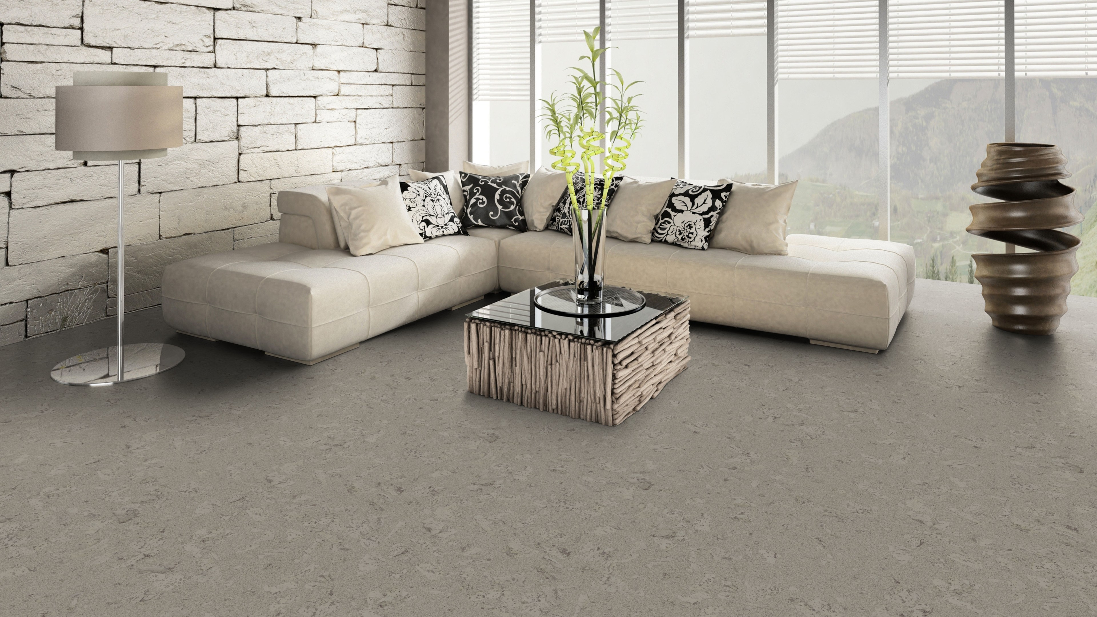 naturBoden designCork lackiert Samba lichtblau
