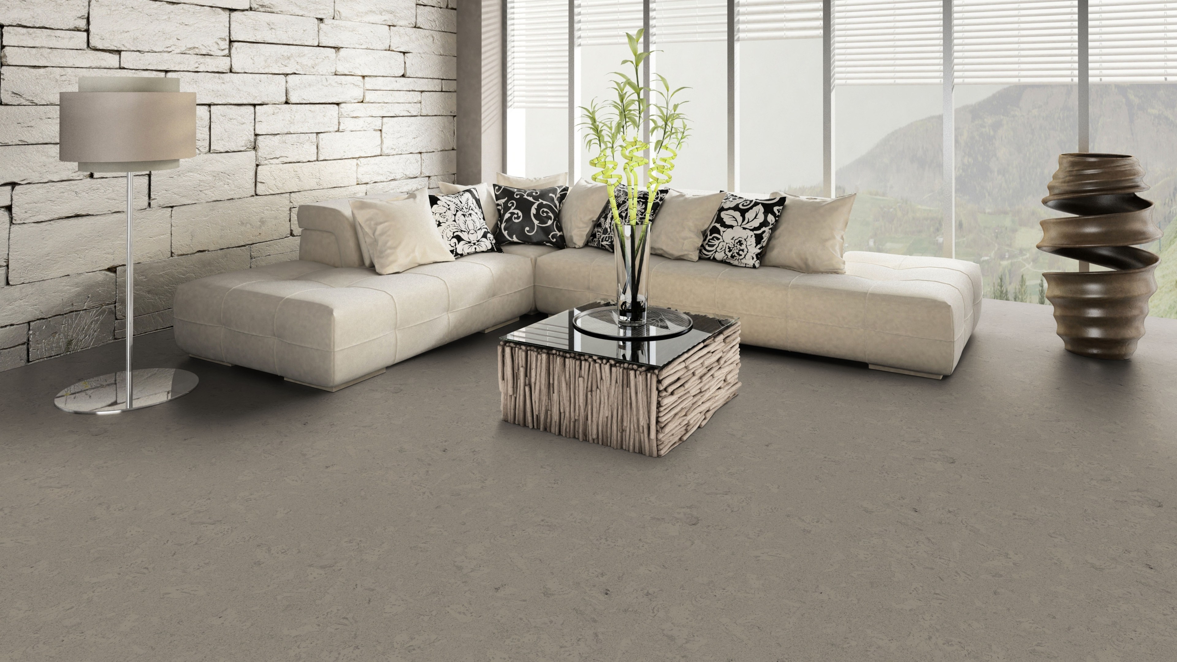 naturBoden designCork lackiert Samba onyxgrau