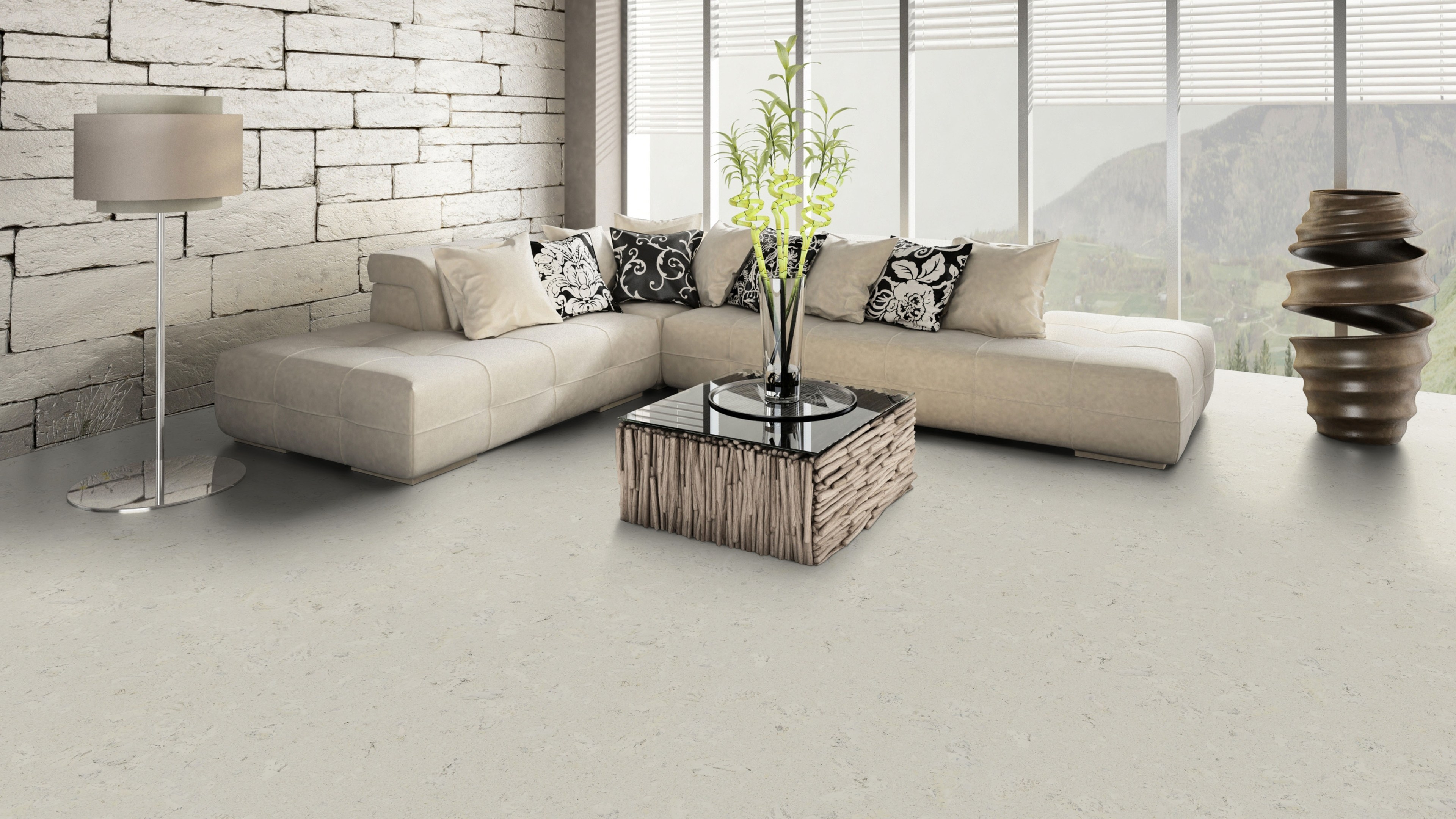 naturBoden designCork lackiert Samba polarweiss